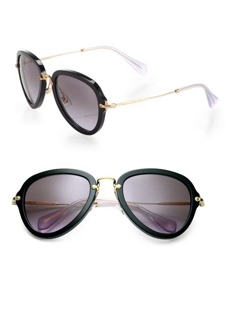 miu miu aviator|Women's Miu Miu Aviator Sunglasses .